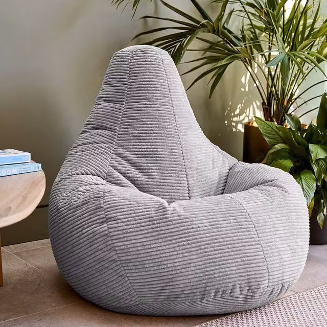 ICON Dalton Gaming Bean Bag Chairs, Set of 2, Grey