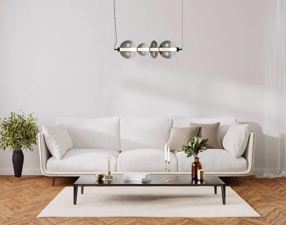 Netlighting Sonte Bar Pendant Ceiling Light in Matt Black with Warm White LED – 2