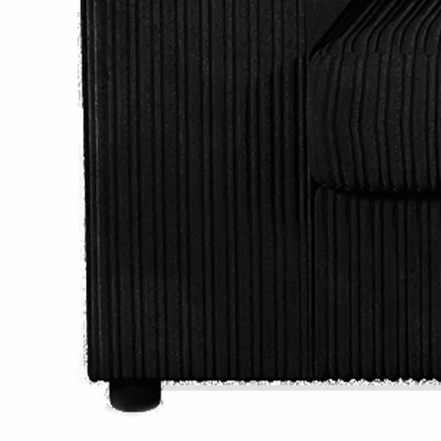 Luxor Living Black Jumbo Cord 4 Seater Right Hand Facing Corner Sofa – 3