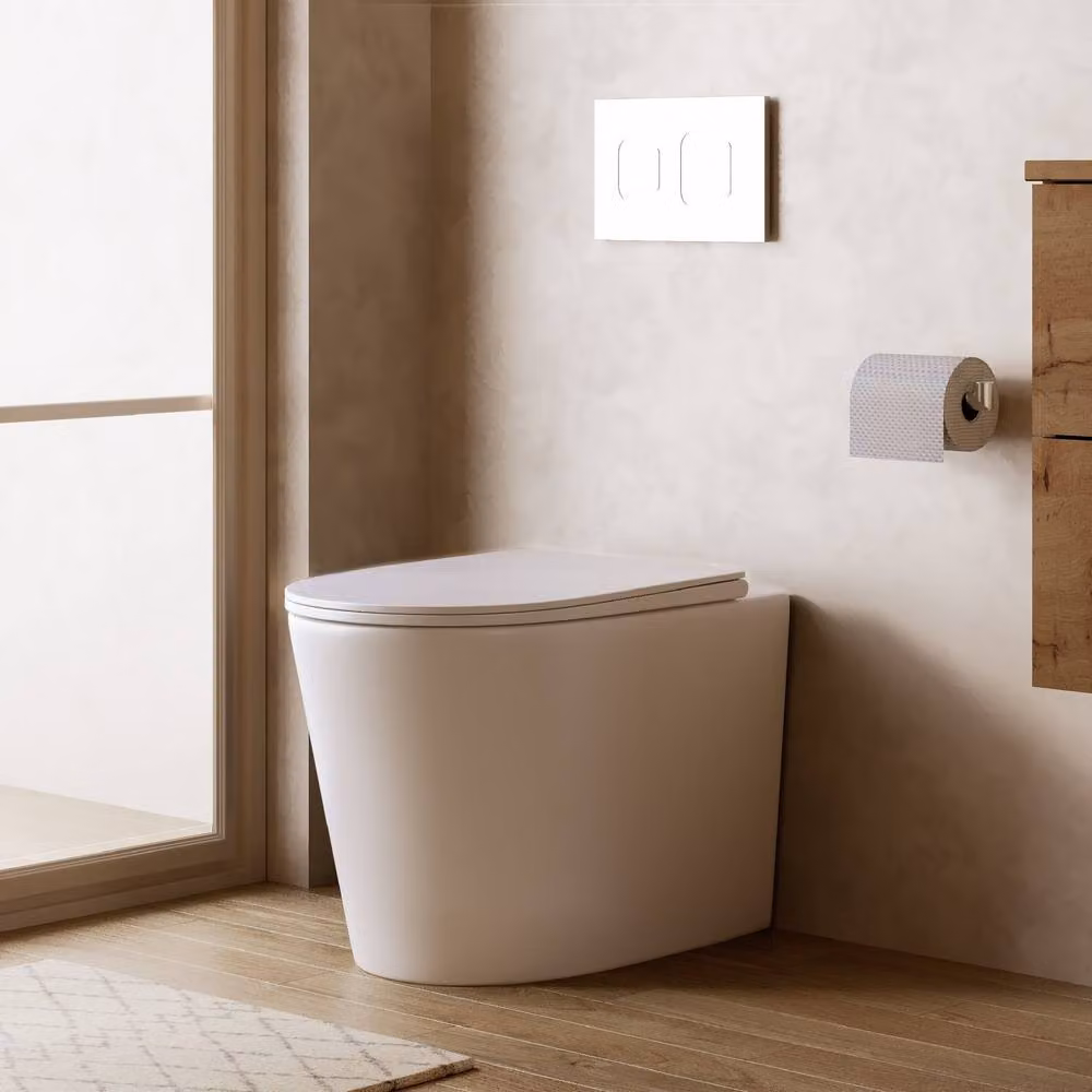 Banyetti Scene Rimless Back to Wall Toilet in Gloss White with Soft Close Seat, W/D/H: 36 x 56 x 40 cm – 2