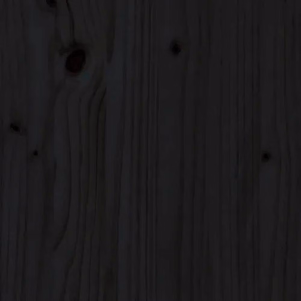 Berkfield Home Beautiful Bed Headboard in Black Solid Pine Wood, W: 145.5 cm, D: 4 cm, H: 100 cm – 3