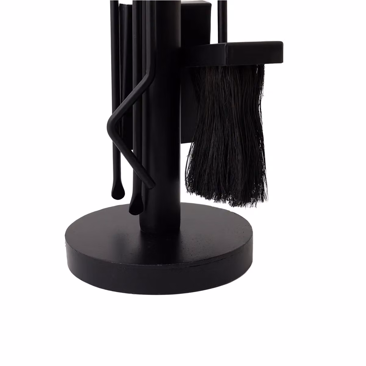 Charles Bentley Snug Fireplace Companion Set in Olive with Black Matte Finish, H 40 x W 14 x D 14 cm – 4
