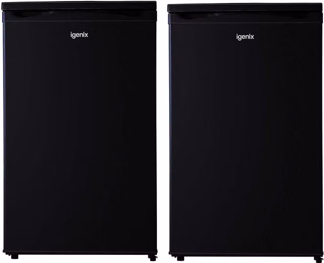 Igenix Freestanding Under Counter Larder Fridge and Freezer Set in Black – 1