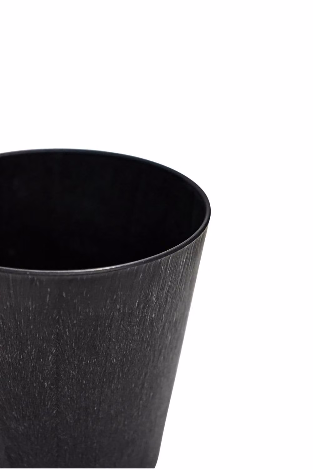 Ivyline Pula Round Tabletop Planter in Black Stone, H 25 cm x D 24 cm – 2