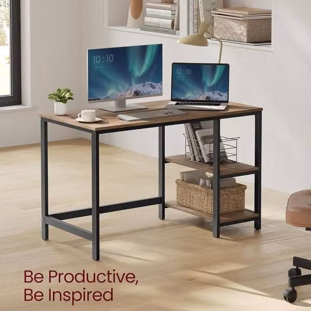 VASAGLE Modern Computer Desk in Brown – 1