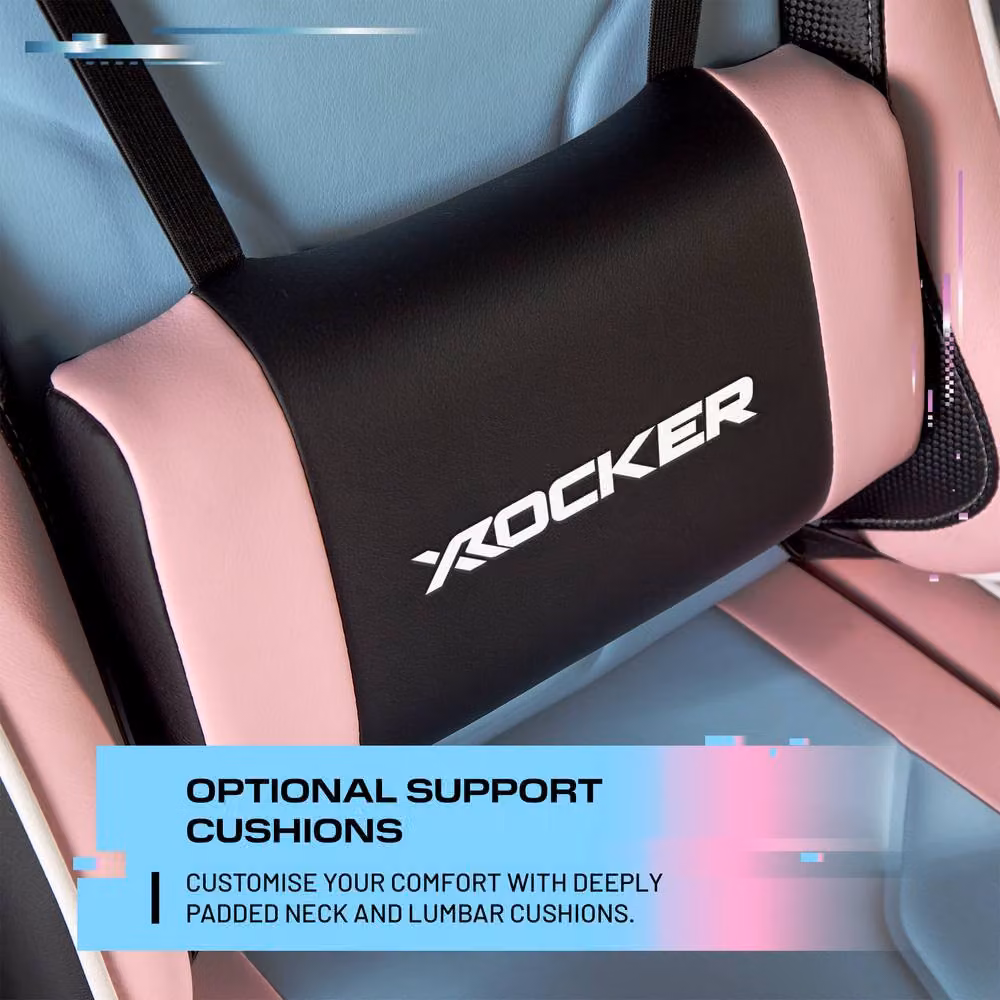 X Rocker Agility eSport Ergonomic Gaming Chair in Pink – 3