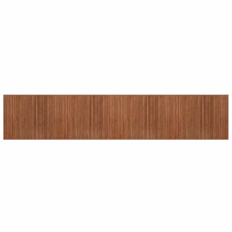 Berkfield Home Rectangular Bamboo Rug in Brown, W: 80 cm, L: 400 cm