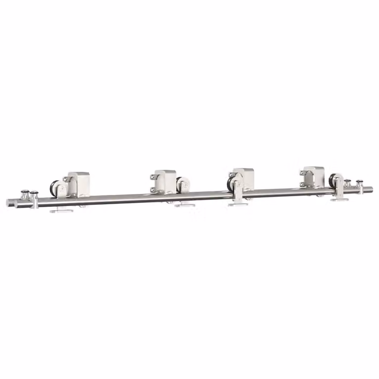Berkfield Home Sliding Door Hardware Kit, 183 cm, Stainless Steel Silver
