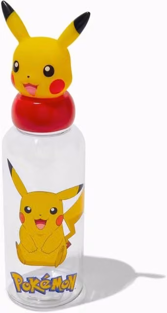 Pokemon Red Transparent 3D Straw Water Bottle, 500 ml
