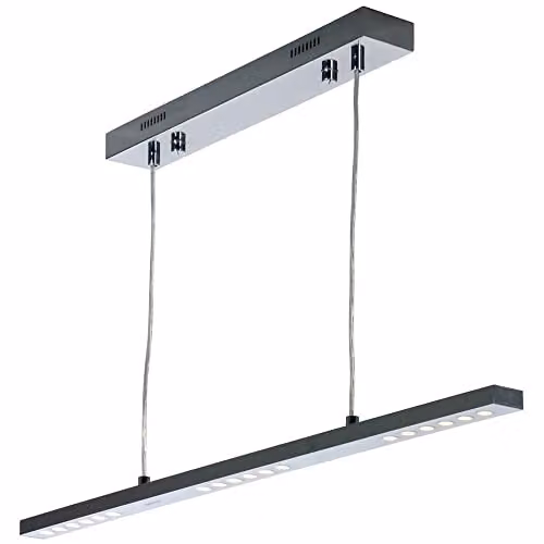 Netlighting Minimum Straight Bar LED Pendant Ceiling Light in Chrome and Grey