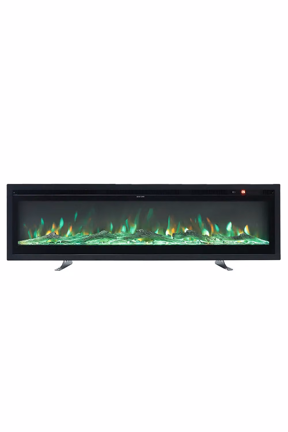 Living and Home 50 Inch Electric Fireplace with Remote, 12 Flame Colours and 1500W Heating in Black – 3