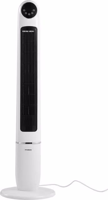Livingandhome 50W Oscillating Tower Fan with Touch Screen in White