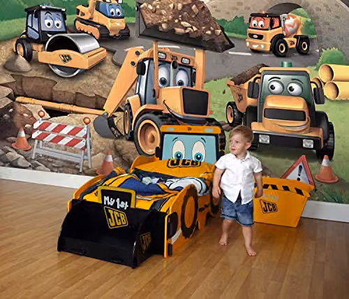 Kidsaw JCB Digger Junior Bed Frame in Yellow, Orange and Black, W/D/H: 140 x 70 x 85 cm – 2