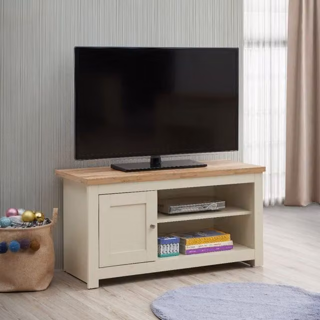 Timber Art Design UK Lisbon 1 Door TV Cabinet in Cream Oak Wood