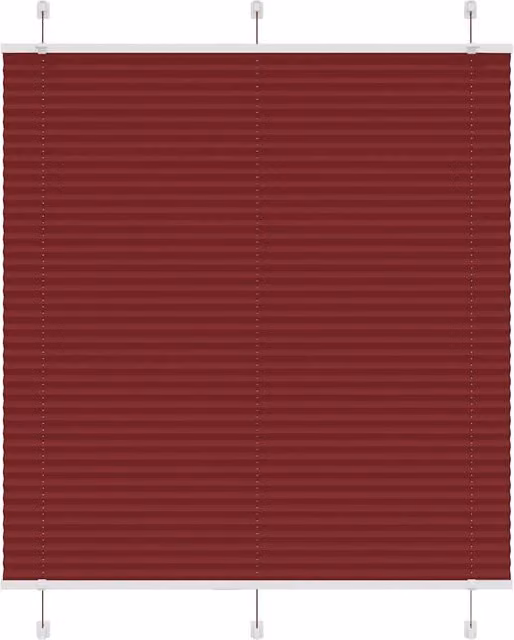 Berkfield Home Single Pleat Corded Blind in Bordeaux Red Polyester, W: 115 cm, H: 100 cm