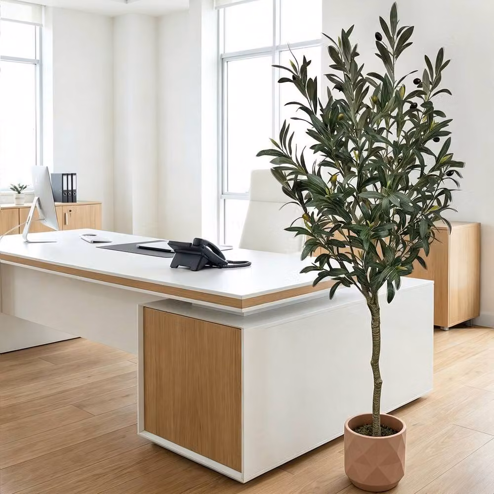 CASSILANDO Lifelike Artificial Olive Tree, Green, Height: 180 cm – 7