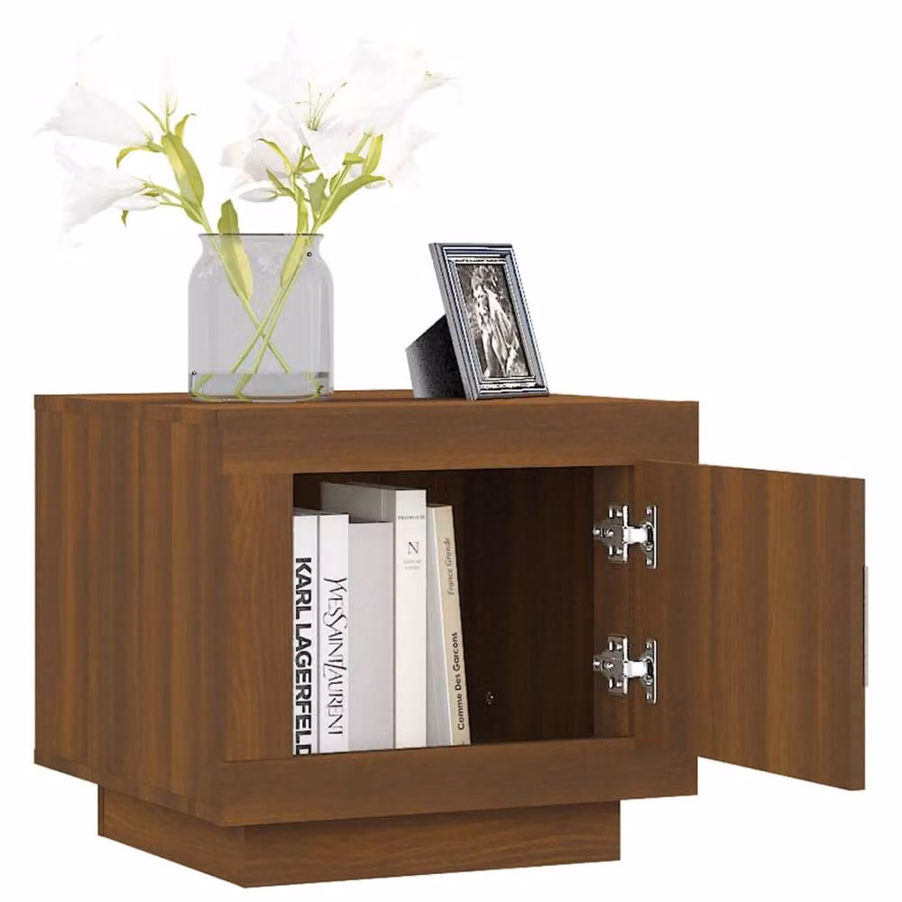 Berkfield Home Brown Oak Coffee Table, W/D/H: 51 x 50 x 45 cm – 5