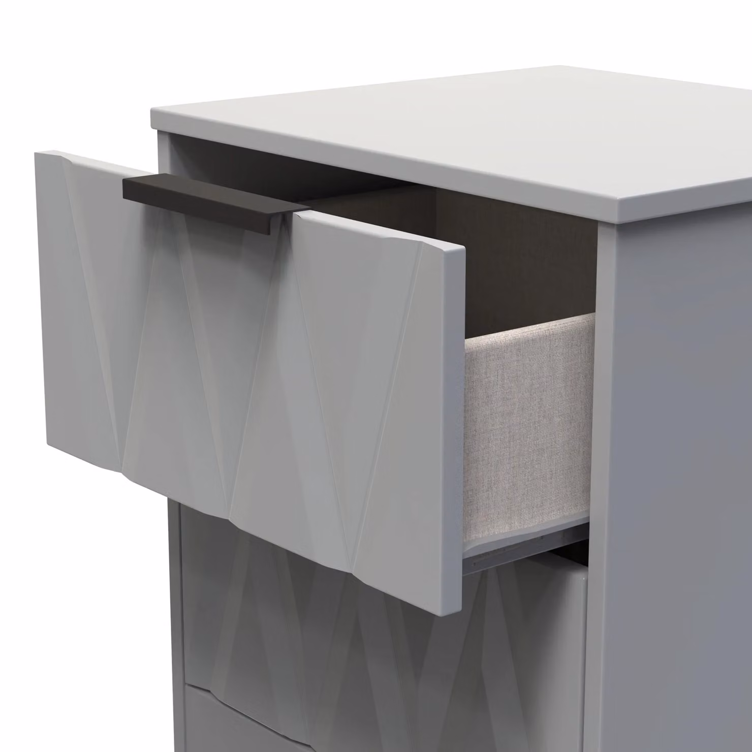 Ready Assembled 2 U Washington 2 Drawer Bedside Cabinet in Grey – 3