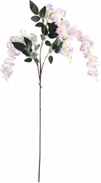 KDMD Essential Pink Wisteria Hanging Floral Decoration, 3 Pack, Height: 108 cm