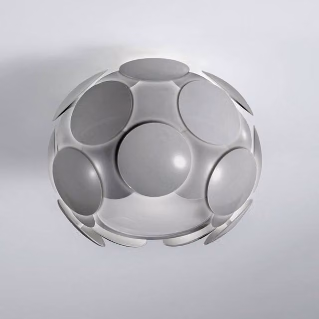 Netlighting Santina Modern 1 Light Semi Flush Ceiling Light, Grey, E27
