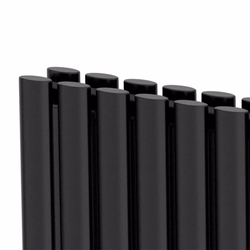 KORVIXA Black Steel Designer Horizontal Radiator, W: 1000 cm, H: 52 cm, D: 5.6 cm – 4