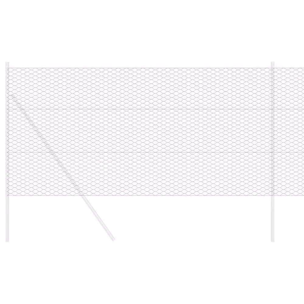 Berkfield Home Grey PVC Coated Hexagon Steel Fence, H 1.4 m x W 10 m – 2