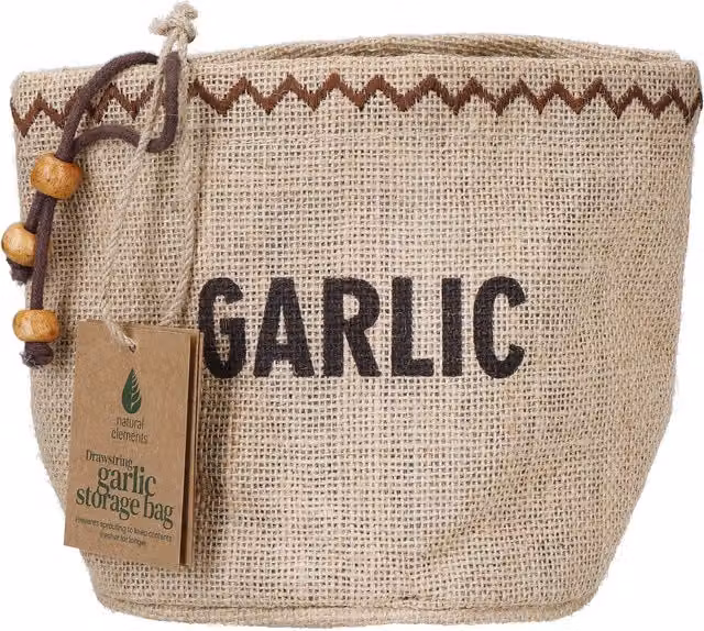 Natural Elements Hessian Garlic Storage Bag in Brown – 6