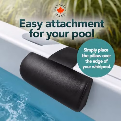 Canadian Spa Co. Waterproof Semicircular Hot Tub Headrest and Outdoor Neck Pillow in Black – 4