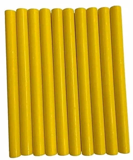 Syntego Pack of 10 Matte Yellow Hot Melt Wax Sticks
