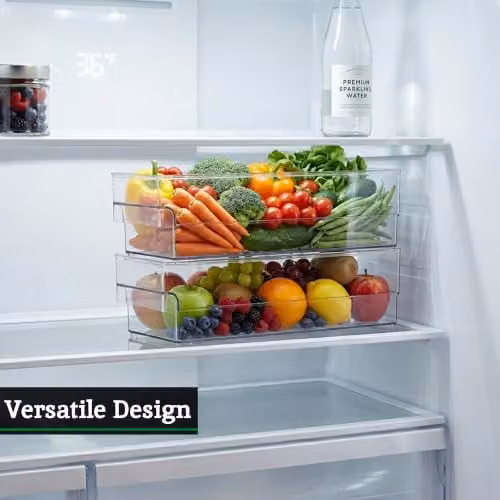 Orsina Set of 2 Transparent Plastic Fridge Organisers – 3