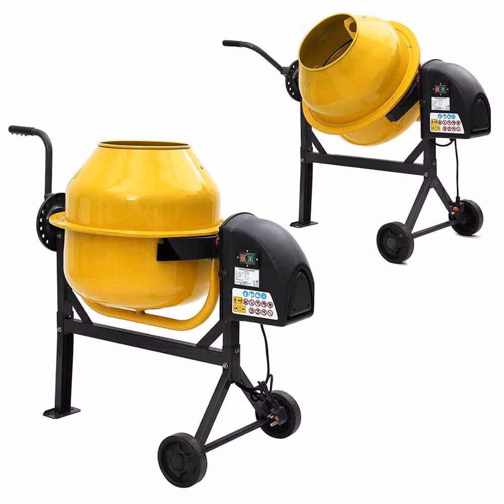 FLAVORA 140L 550W Electric Cement Mixer in Yellow, W/D/H: 1000 x 52 x 52 cm – 3