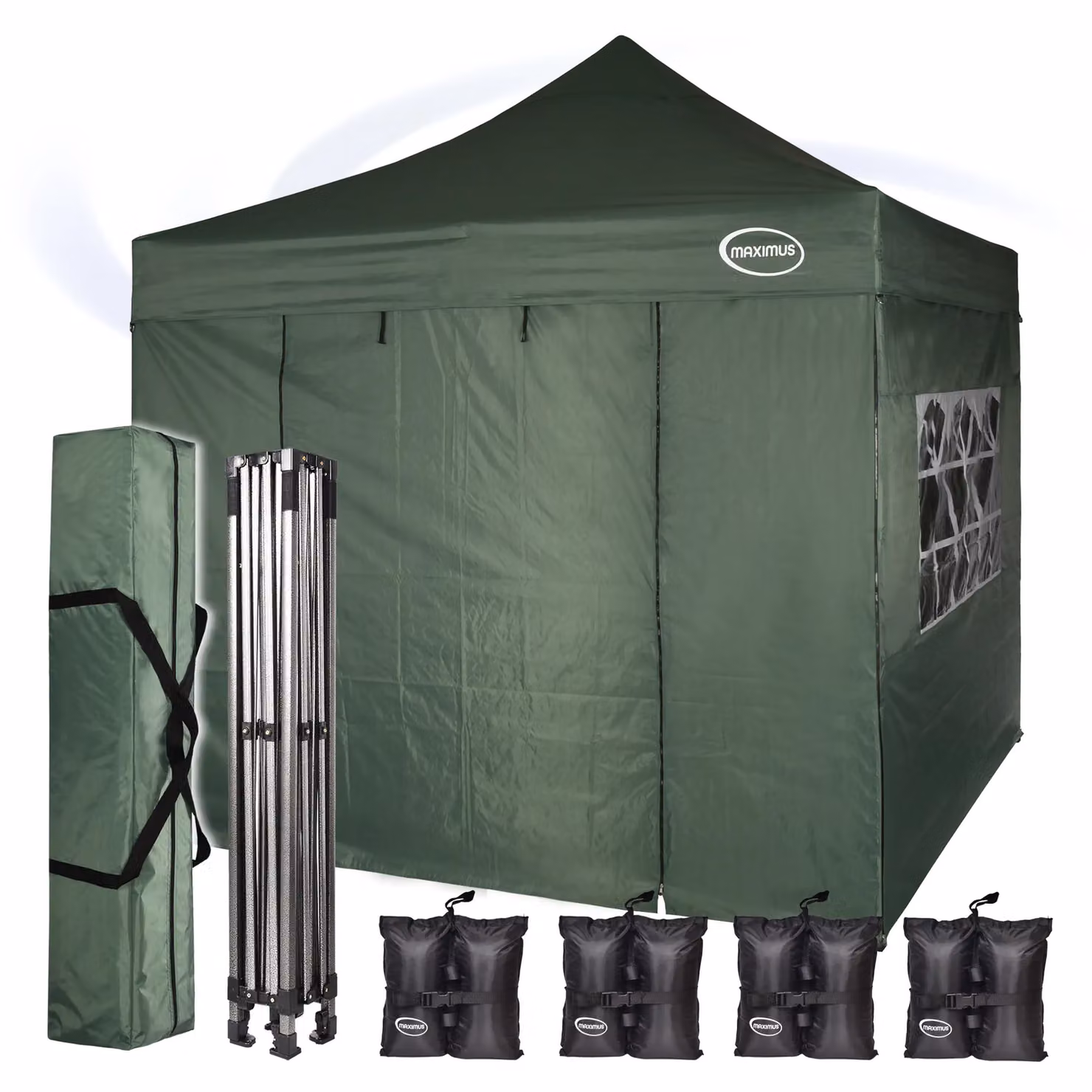 MCC Direct Maximus Heavy Duty Pop Up Gazebo with Removable Sides, Green – 5