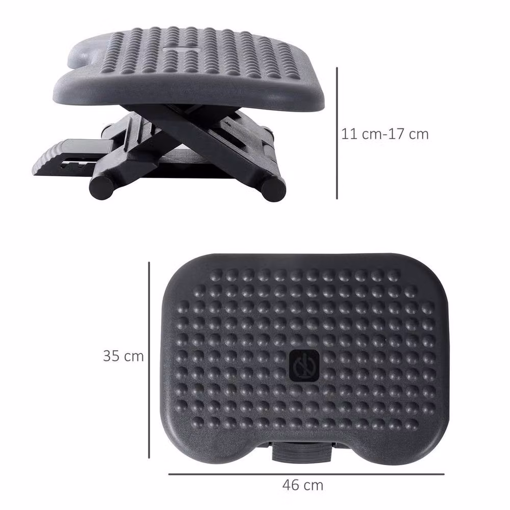 KORVIXA Adjustable 3-Position Tilting Footrest in Grey – 2