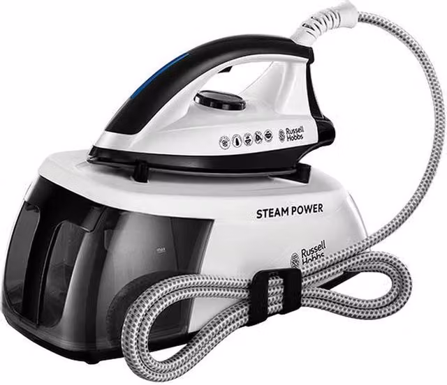 Russell Hobbs Steam Power Steam Generator Iron in Black and White