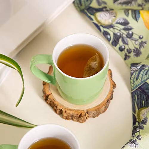 Argon Tableware Green Stoneware Coffee Mugs, 350ml, Pack of 2 – 2