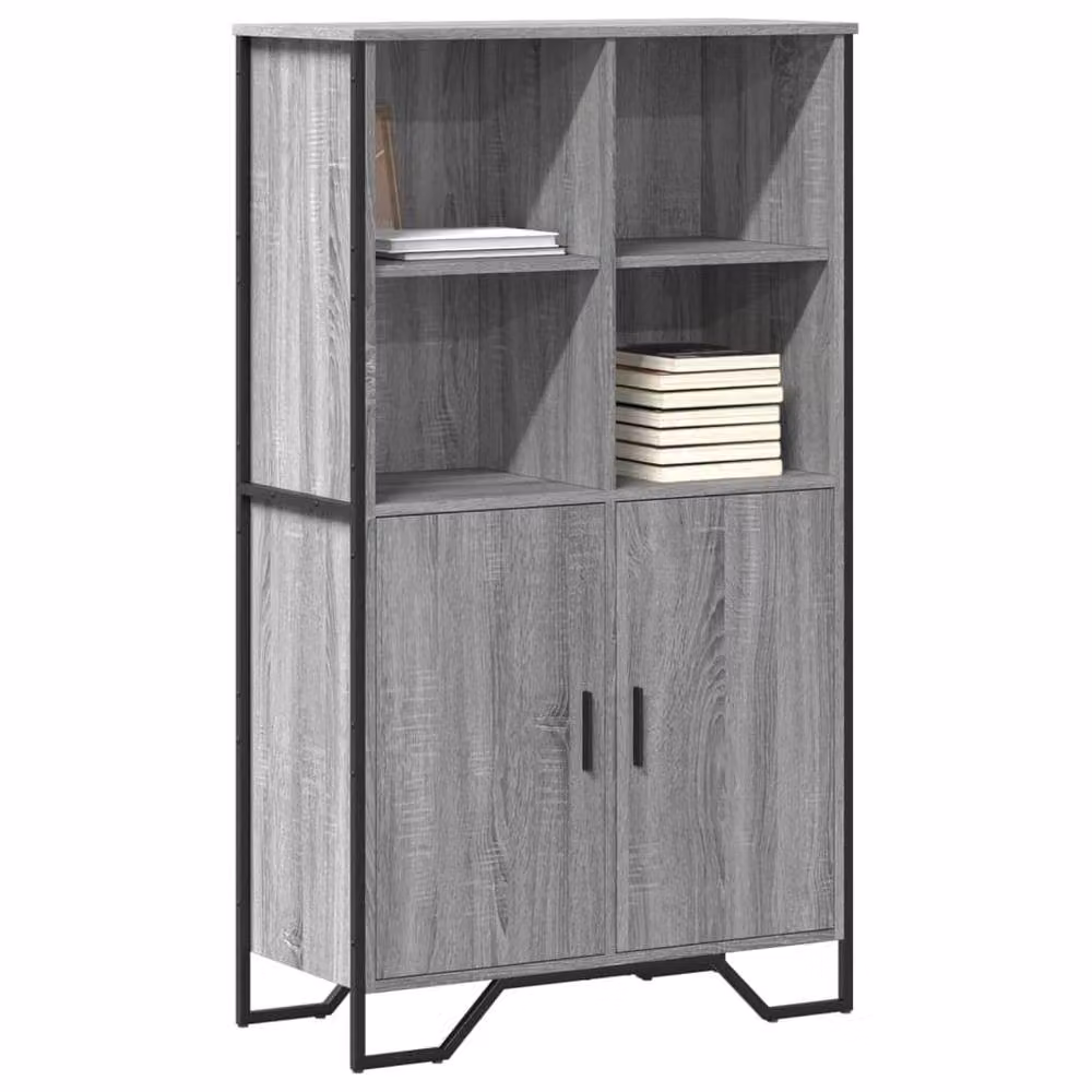 Berkfield Home Grey Sonoma Highboard W/D/H: 79.5 x 35.5 x 137.5 cm – 2
