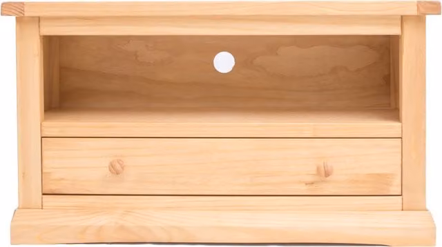 Cabinet Bits Lucca Waxed 1 Drawer Pine TV Cabinet in Light Brown – 1