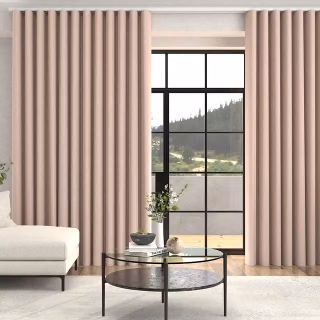 Terrys Manco Textured Stripe Made To Measure Blackout Curtains in Pink