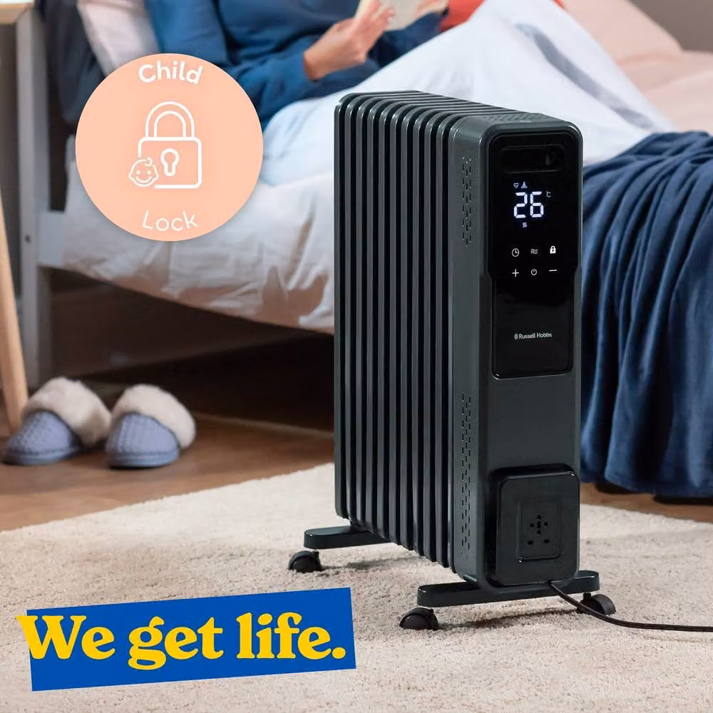 Russell Hobbs 2500W 11 Fin Oil Filled Radiator Black RHOFR2500-M-D – 10