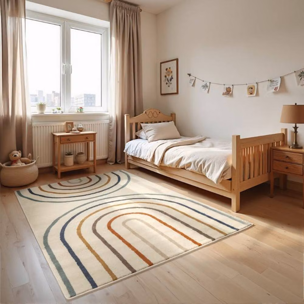 THE RUGS Adventures Kids Rainbow Polypropylene Short Pile Rug, Multicolour, W: 160 cm, L: 235 cm – 4