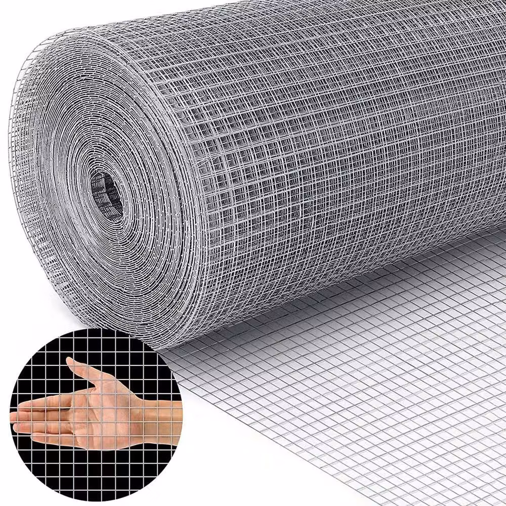 NESTLUNE Galvanised Silver Single-Bar Welded Wire Mesh Fence for Aviaries and Rabbit Hutches, W: 300 cm, H: 120 cm – 2
