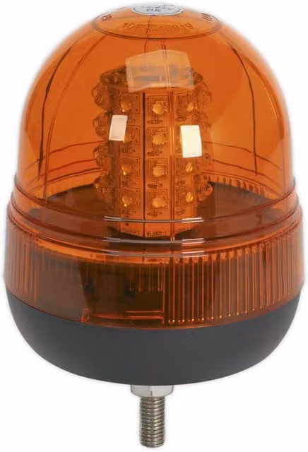 Loops Amber LED Rotating Beacon Light with 12mm Threaded Fixing Bolt for 12V / 24V Systems – 1