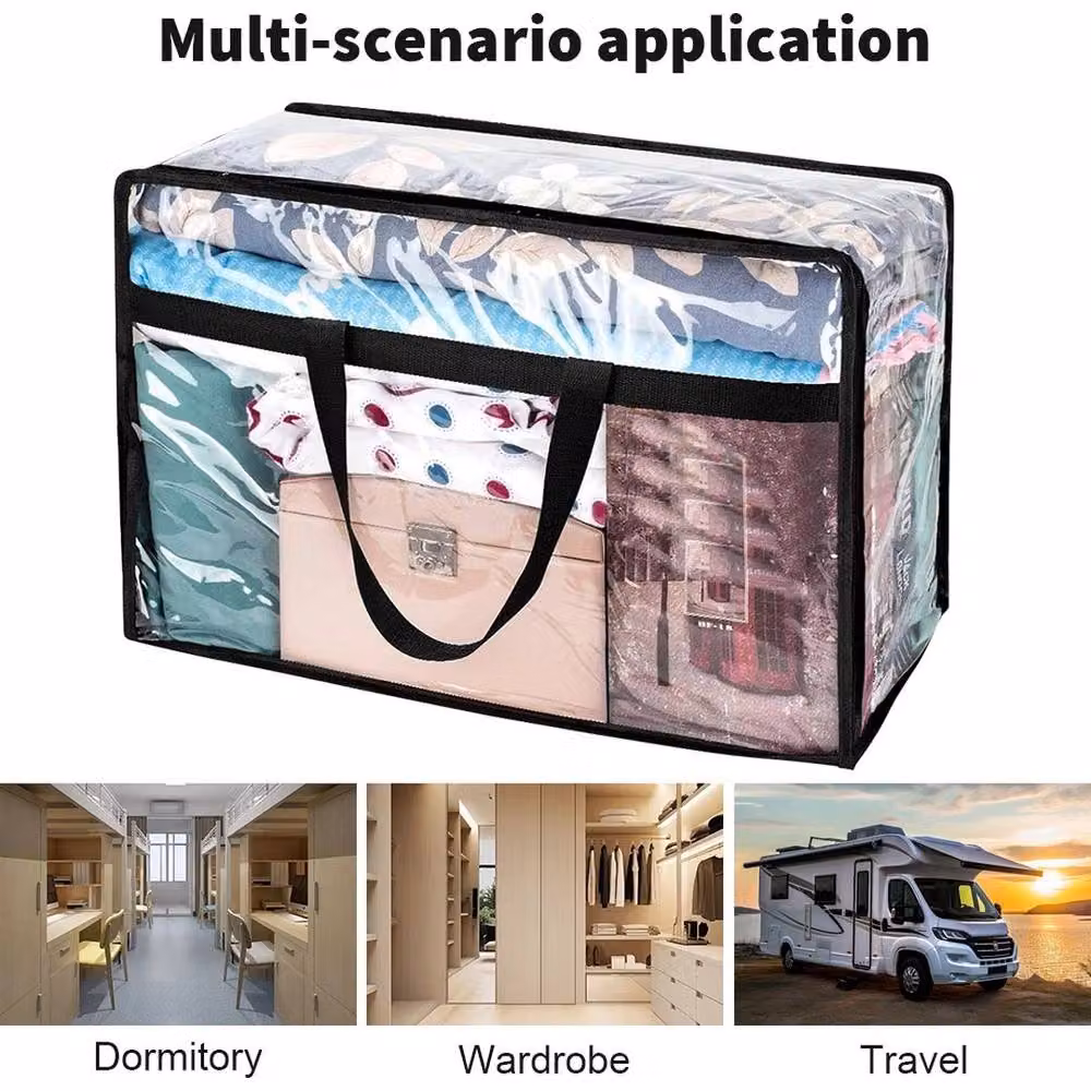FORGEVIO Transparent PVC Zipped Storage Bag, Width: 50 cm – 2