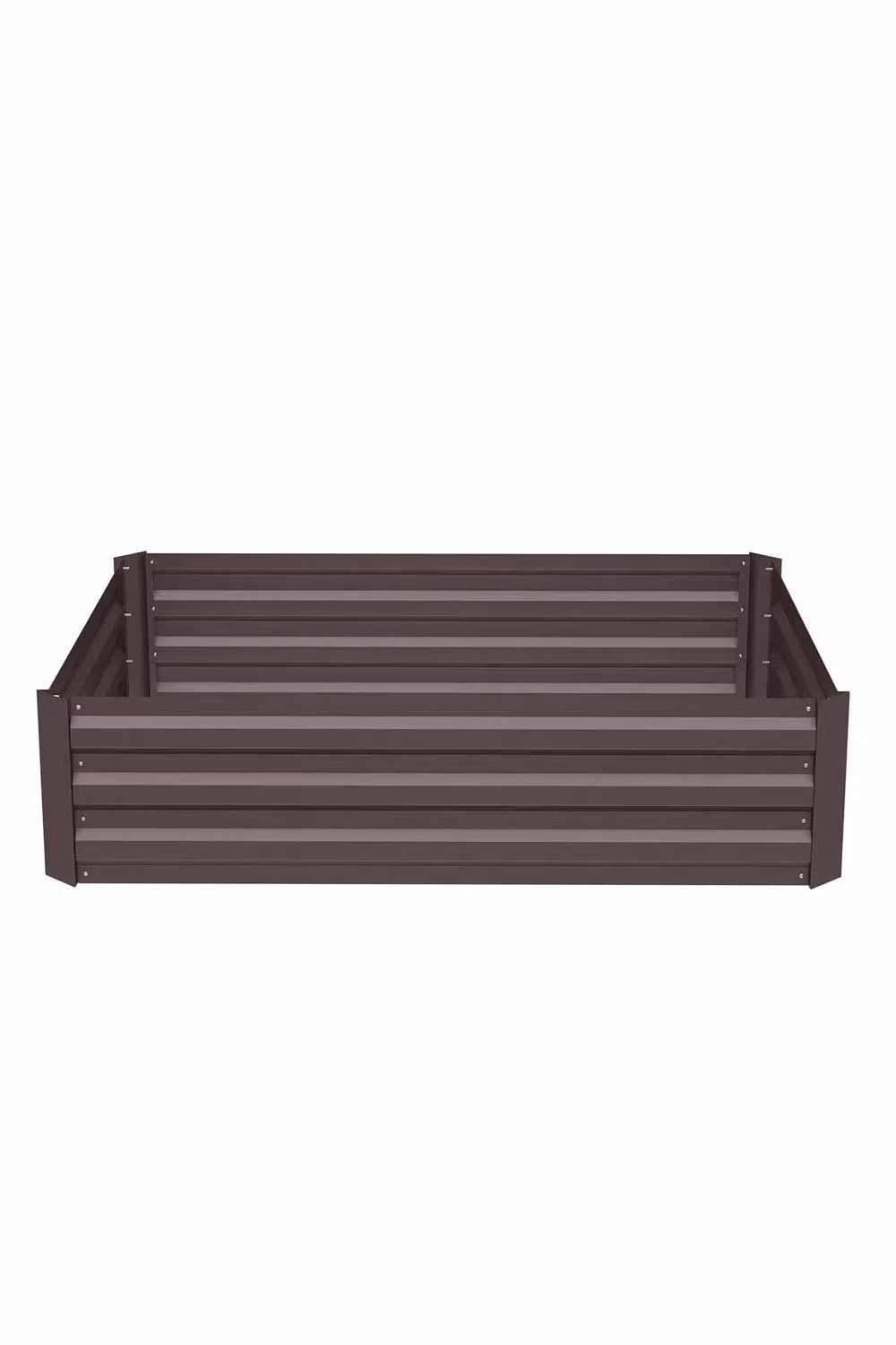 Garden Sanctuary Brown Galvanised Steel Rectangular Raised Garden Bed Planter Box W/D/H: 120 x 90 x 30 cm – 3