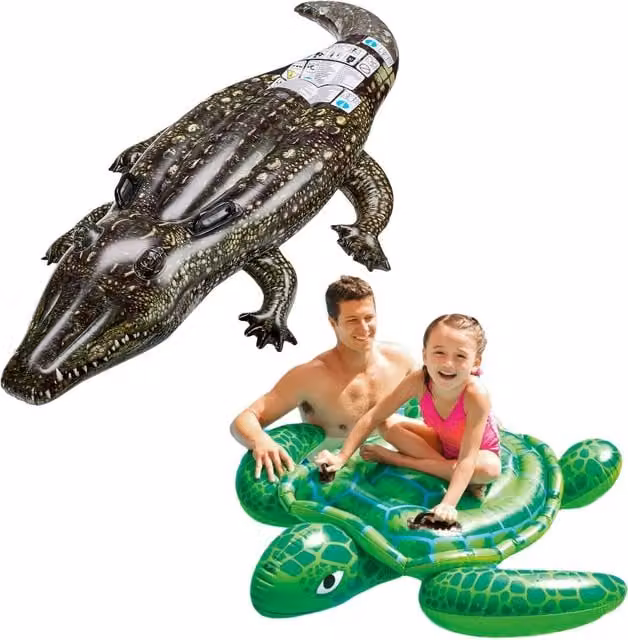 Intex Realistic Gator and Lil Turtle Multicolour Swimming Pool Ride-On