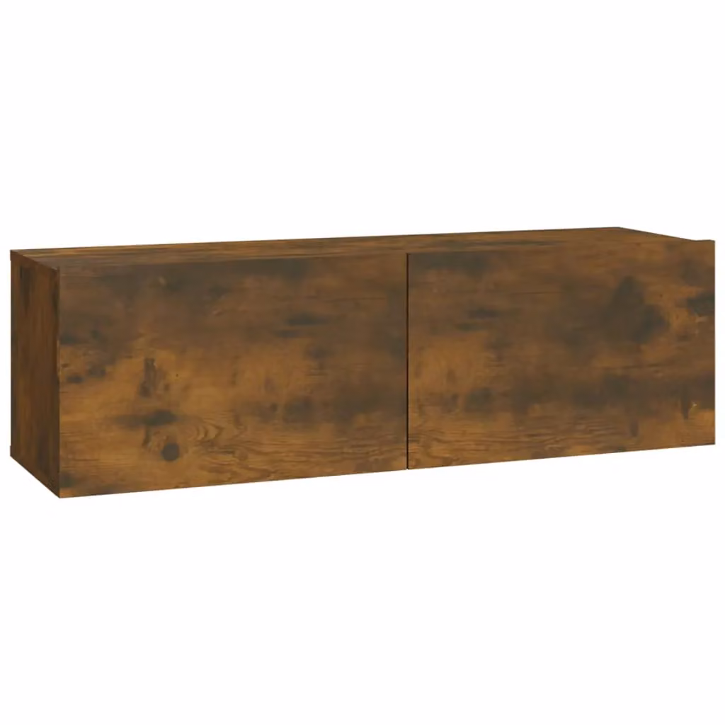 Berkfield Home 4 Piece Smoked Oak TV Cabinet Set in Brown – 4