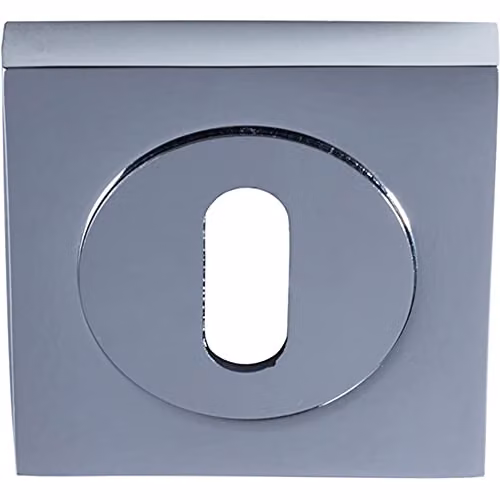 Loops Square Lock Profile Escutcheon with Concealed Fix in Silver – 3