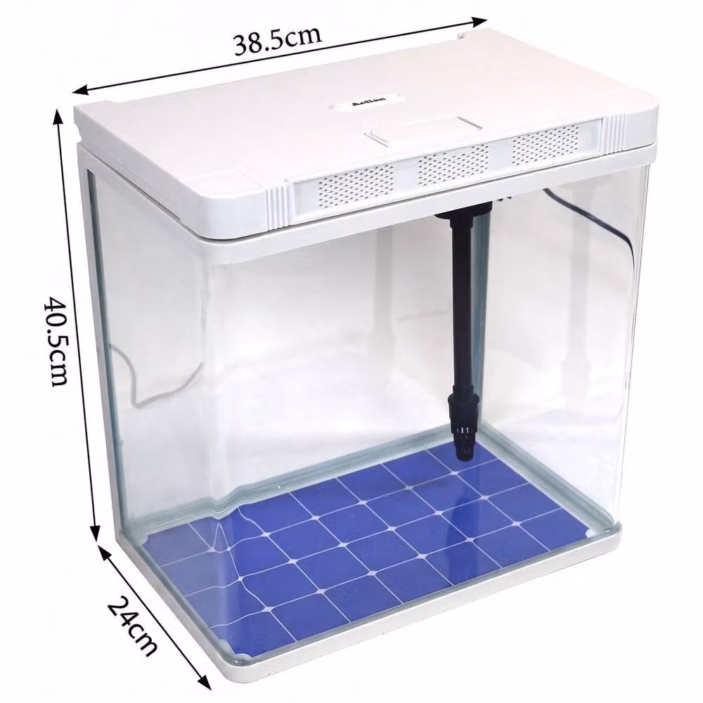 PAWNORA Aquarium Fish Tank Kit with LED Light and Pump, Clear – 2
