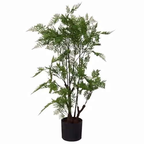 Leaf Artificial Moss Base Fern Foliage Plant in Green, Height: 90 cm