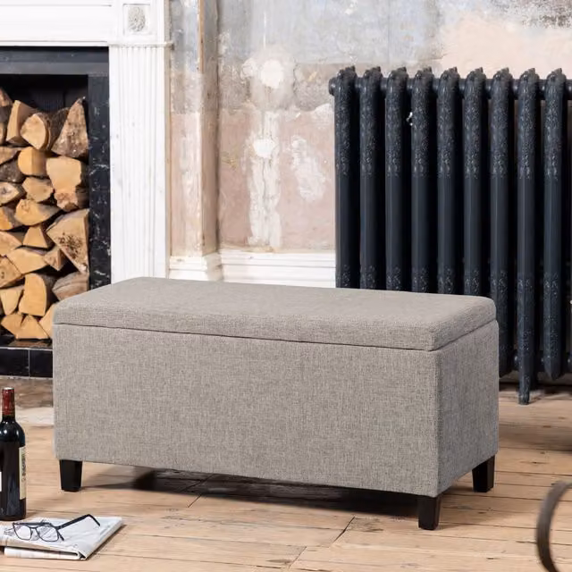 Artemis Home Henbury Storage Ottoman in Dark Grey